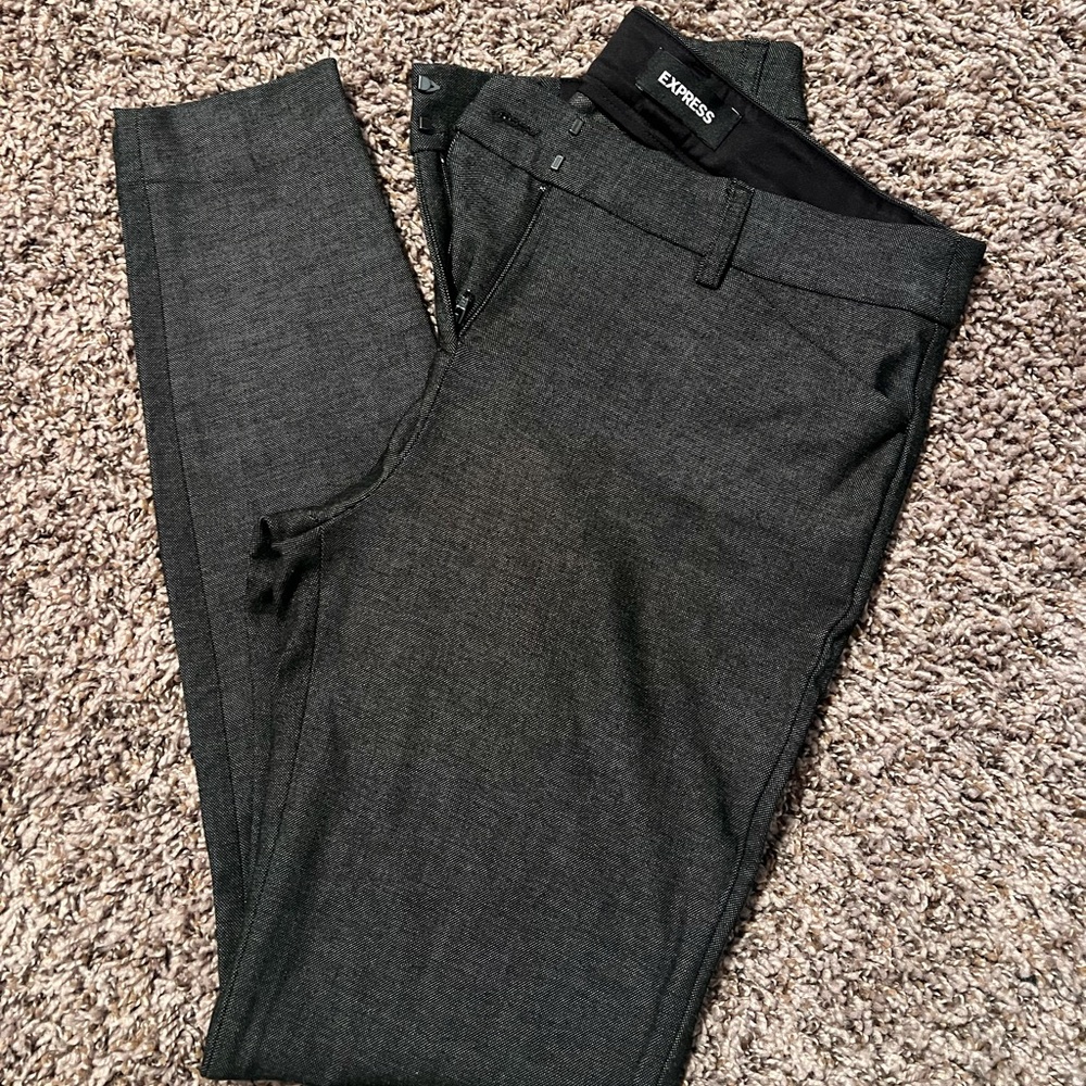 Express Charcoal Slim Dress Pants